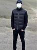 Men's High-Quality Wool Knit Down Jacket with White Duck Down Patchwork, Warm Outerwear for Autumn/Winter