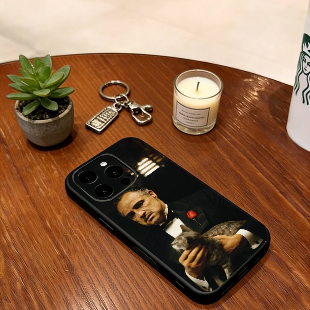 

The Godfather Phone Case For iPhone 17,16,15,14,13,12,11 Plus,Pro Max,XS,Soft Silicone Black Cover iPhone17Pro