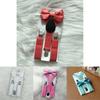 Stylish Kids Elastic Suspenders And Bow Tie Set For Boys And Girls In Multiple Colors