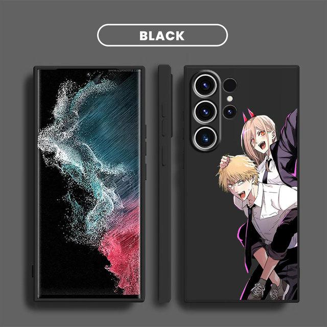 Kettensäge Mann Anime Mode Fall für Samsung Galaxy S10e S8 S9 Plus S10 S22 S23 Ultra S20 Fe S21 5g Weiche Quadratische Flüssigkeit Abdeckung
