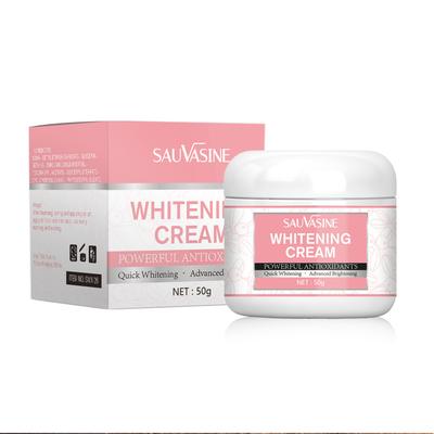 SAUVASINE Crema Schiarente 50g, Crema Viso Idratante & Illuminante, Migliora il Tono della Pelle, Riduce le Macchie Scure, Cura Viso Nutriente
