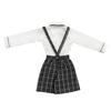 GeekDwarf 5-Piece Doll Clothes Set Casual Girl Uniform Overalls Miniskirt Socks for 1/3 Doll Figures