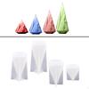 4x DIY Hexagonal Cone Silicone Molds, Pyramid Tower Epoxy Resin for Casting, Soap Making, Candle