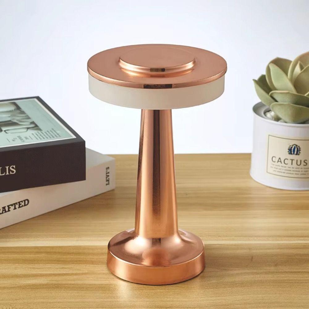 Cordless Rechargeable Desk Lamp Retro Desktop Night Light Wireless Reading Lamp  Bedroom Lighting