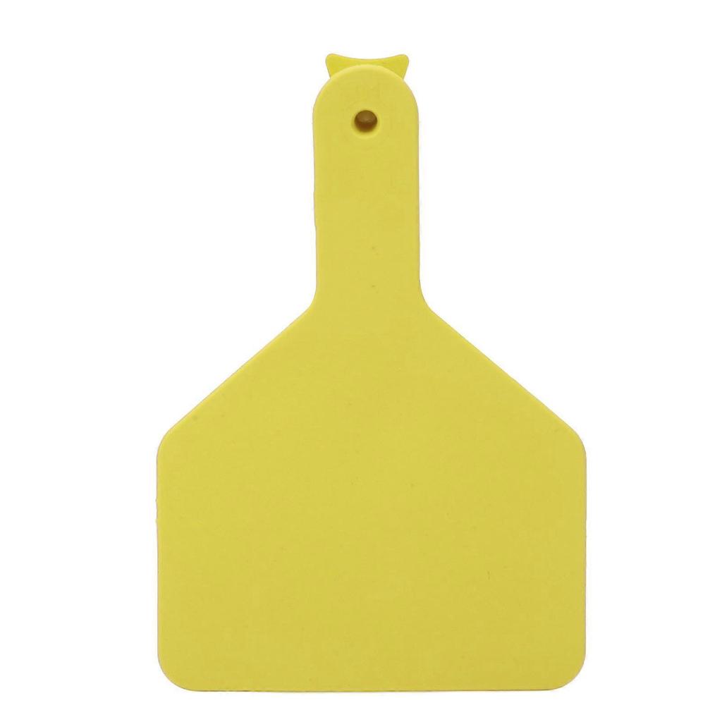 100pcs Blank Livestock Ear Tag Thickened TPU Reusable Animal Ear Label for Dairy Cattle Beef Cattle Yaks Horses Camels Yellow