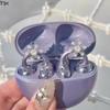 Fivela de Diamante para Fone de Ouvido FreeClip, Decoração de Clipe de Orelha para Fone de Ouvido, Acessórios de Floco de Neve, Brincos Femininos de Luxo Leve e Alto Nível, Acessórios de Orelha