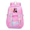 Korean Style School Backpack Teenagers Large Capacity Nylon Bookbag With Padded Straps Cartoon Print Unisex Student Bag