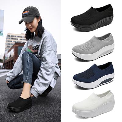 Scarpe da donna taglie forti, estive, suola spessa, scarpe in rete traspirante, scarpe da ginnastica leggere, scarpe da passeggio per esterni