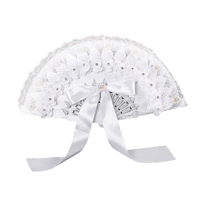 

Wedding Bride Fan Party Accessories Feathered Hand Fan for Bride Bachelorettes Party Costume Props Rose Flower Fan