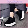 Chic And Casual Comfortable Spring Breathable Loafers For Women With Increased Heels