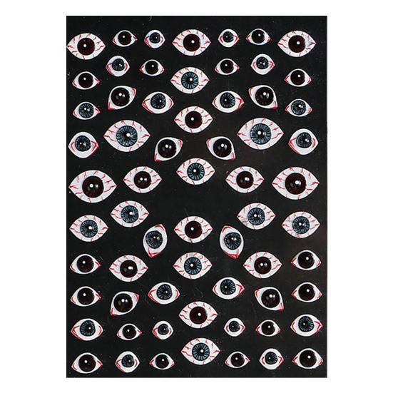 Auffällige Maniküre Aufkleber Horror Muster Gute Halloween Nagel Scary Maniküre Dekor