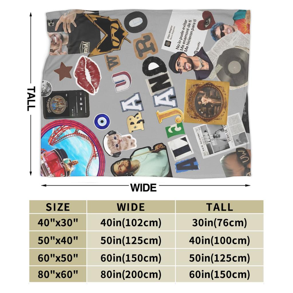 Rauw Alejandro Singer Rapper Merch Blanket Super Soft Warm  Throw Blankets for Bed 50x60 Inches Multiple Sizes Bedspread