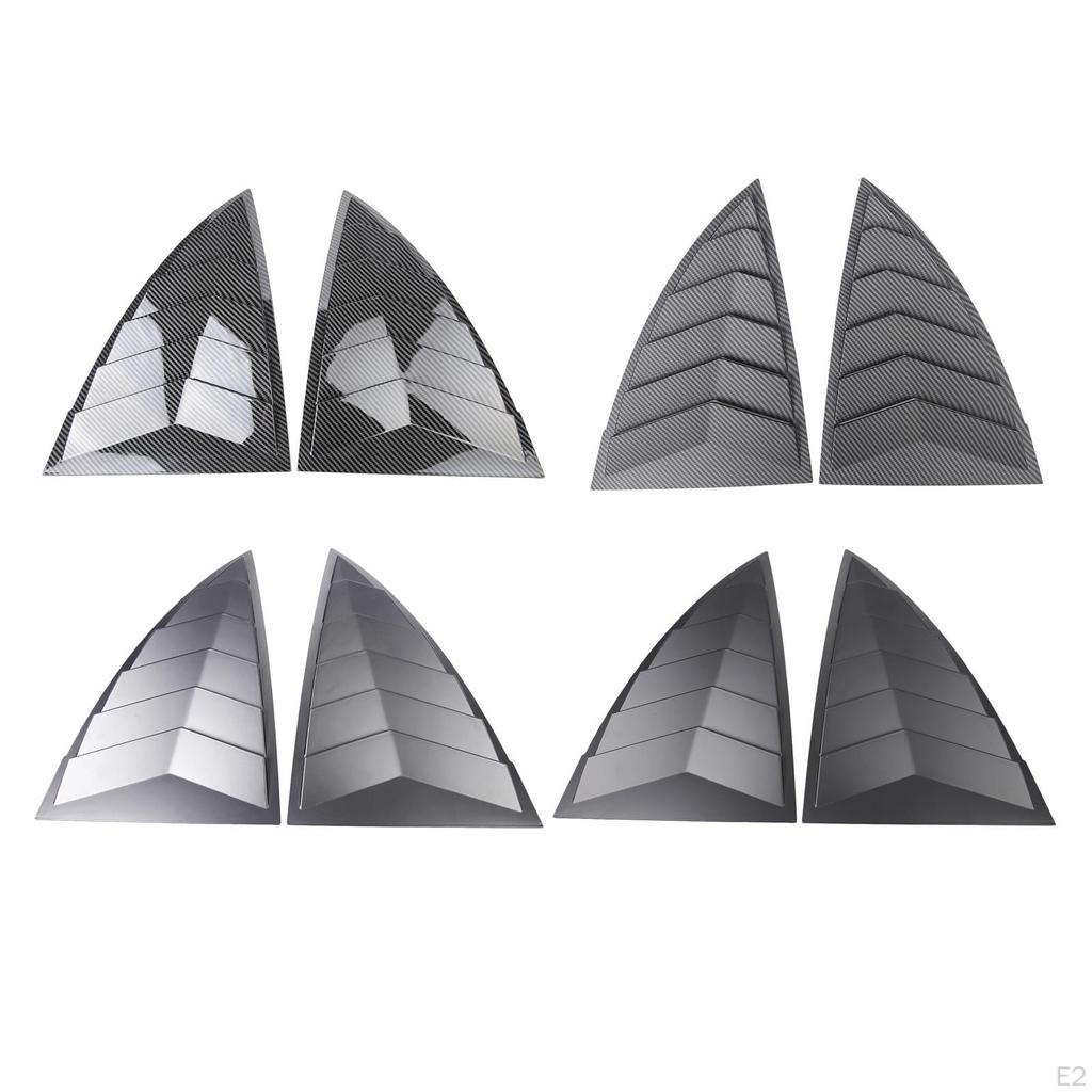 2 Pieces Rear Window Triangle Sticker Fitting Decals Cover for Premium Fashion Spare Parts Modified