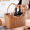 Imitation Rattan Woven Picnic & Storage Basket