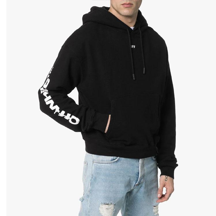 Off-White Skull Print Cotton Sweatshirt Men Tops Black OMBB037S19D250171088