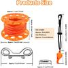 5ft Scuba Diving Surface Marker Buoy (SMB), Safety Sausage with Plastic 98ft Finger Spool Reel and Double Ended Hook Clip + Emergency Whistle for