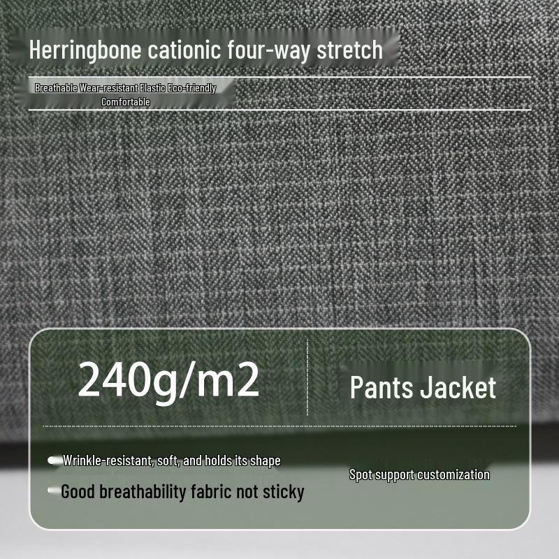 100D Twill Stripe Cationic 4-Way Stretch Elastic Quick-Dry Breathable Clothing Fabric, 240g