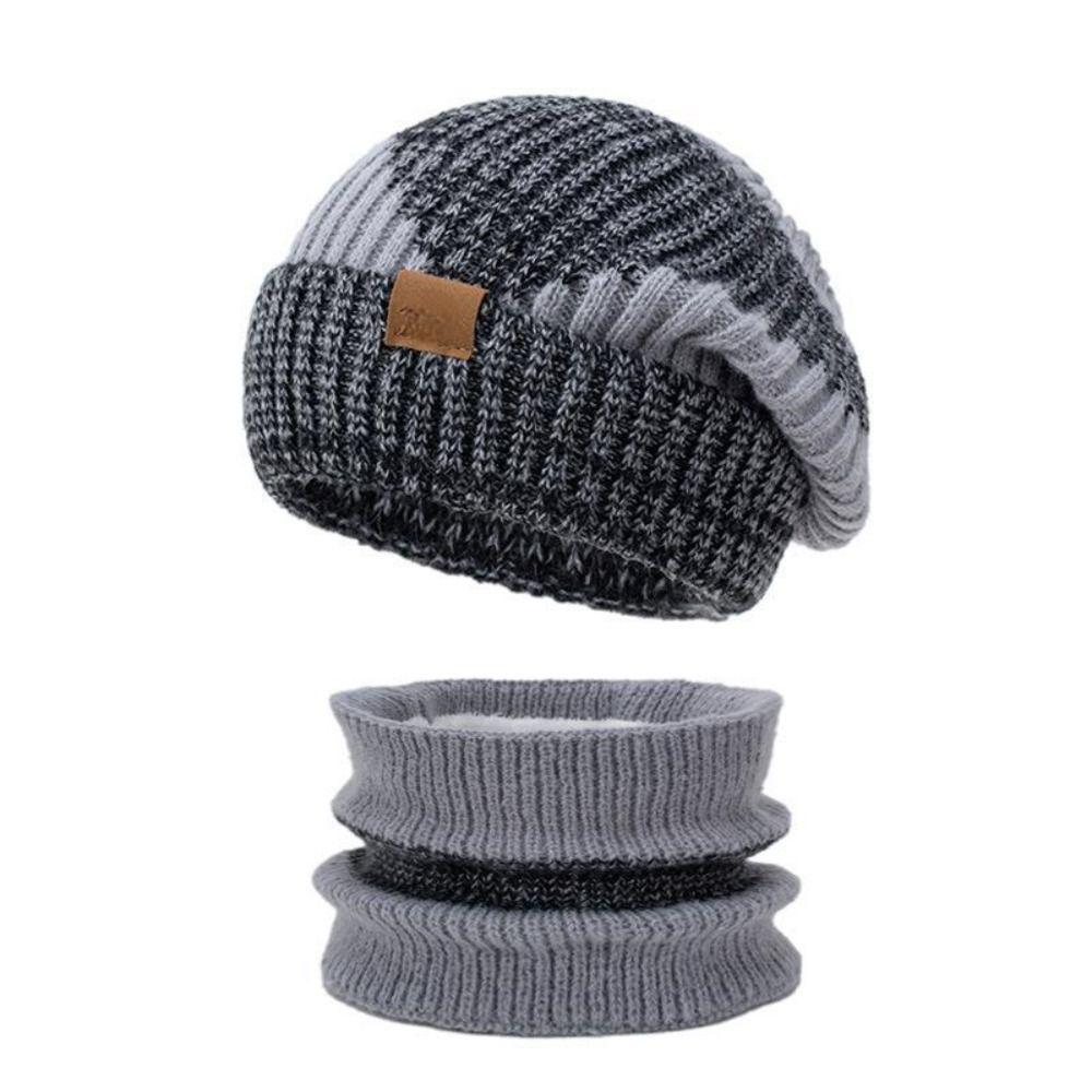 Windproof Winter Hat Scarf Set Soft Neck Warmer Fashion Ear Protection for Women