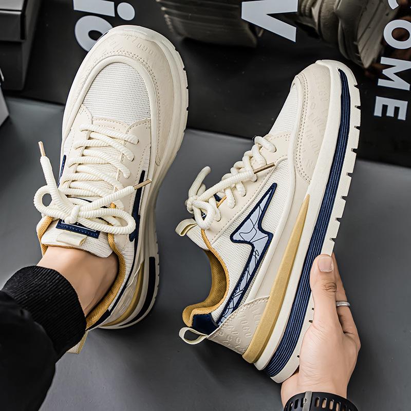 

Men s shoes 2025 summer new Guochao high-end casual shoes men s thick soles increase height and comfort mesh sports Forrest Gump shoes 39