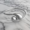 European & American Titanium Steel Water Drop Open Bracelet