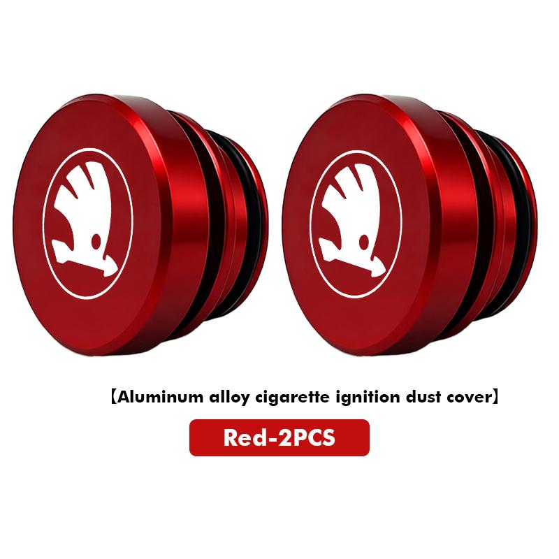 AES1 For Skoda 1/2PCS Car Cigarette Lighter Cover Button Protector Dust Cap Auto Accessories Octavia A5 A4 Mk1 2 Fabia Superb Rapid