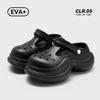 Small Yellow Flower Pearl Hole Shoes Women's Summer New Breathable Comfortable Heightening Thick-soled Outer Bag Head Slippers