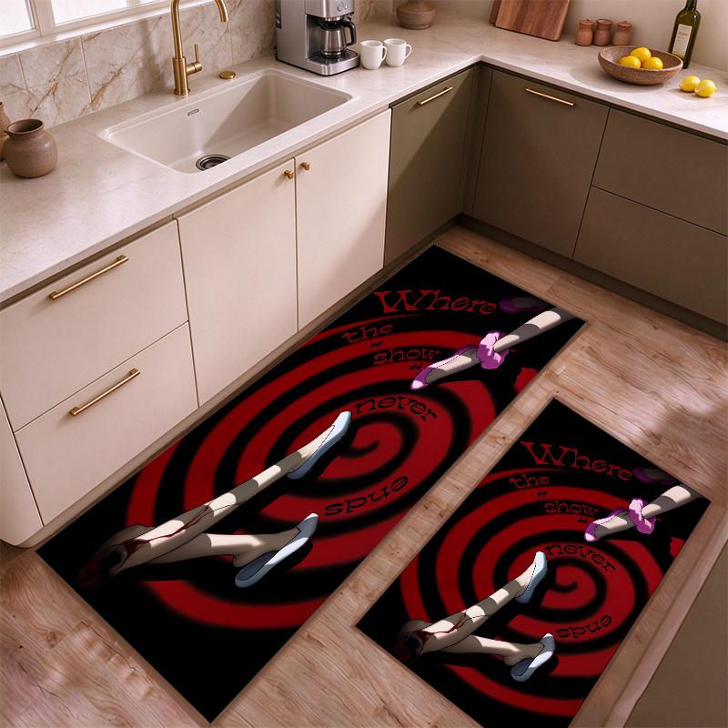 Alien Stage Kitchen floor mat made of flannel non-slip and easy to clean Suitable for use in the kitchen bedroombathroom or at an entryway—adding a co
