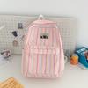The Schoolbag Is Small, Fresh, Simple, Striped Backpack, Large-capacity Male and Female College Students Schoolbag Travel Backpack Tide