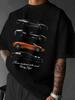 T-shirt en coton à manches courtes imprimé culturel pour homme - Supercar Modifiée - Printemps/Été 2026 - Coupe ample et tendance - Vêtement décontracté