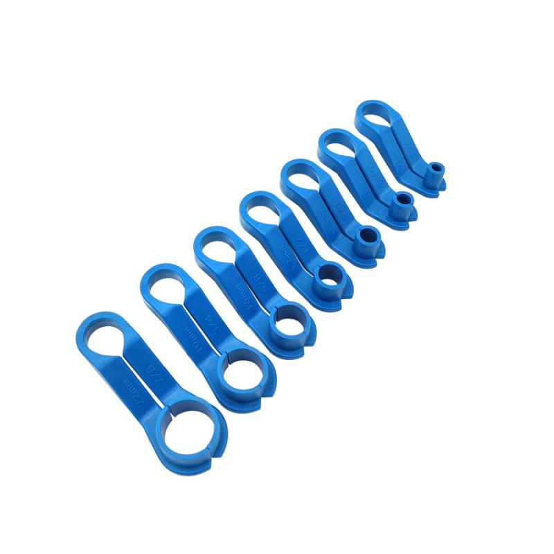 Fuel And Air Conditioning Line Disconnection Tool Kit With 7-Size Angle For Ford And Chrysler Ac Lines 39400