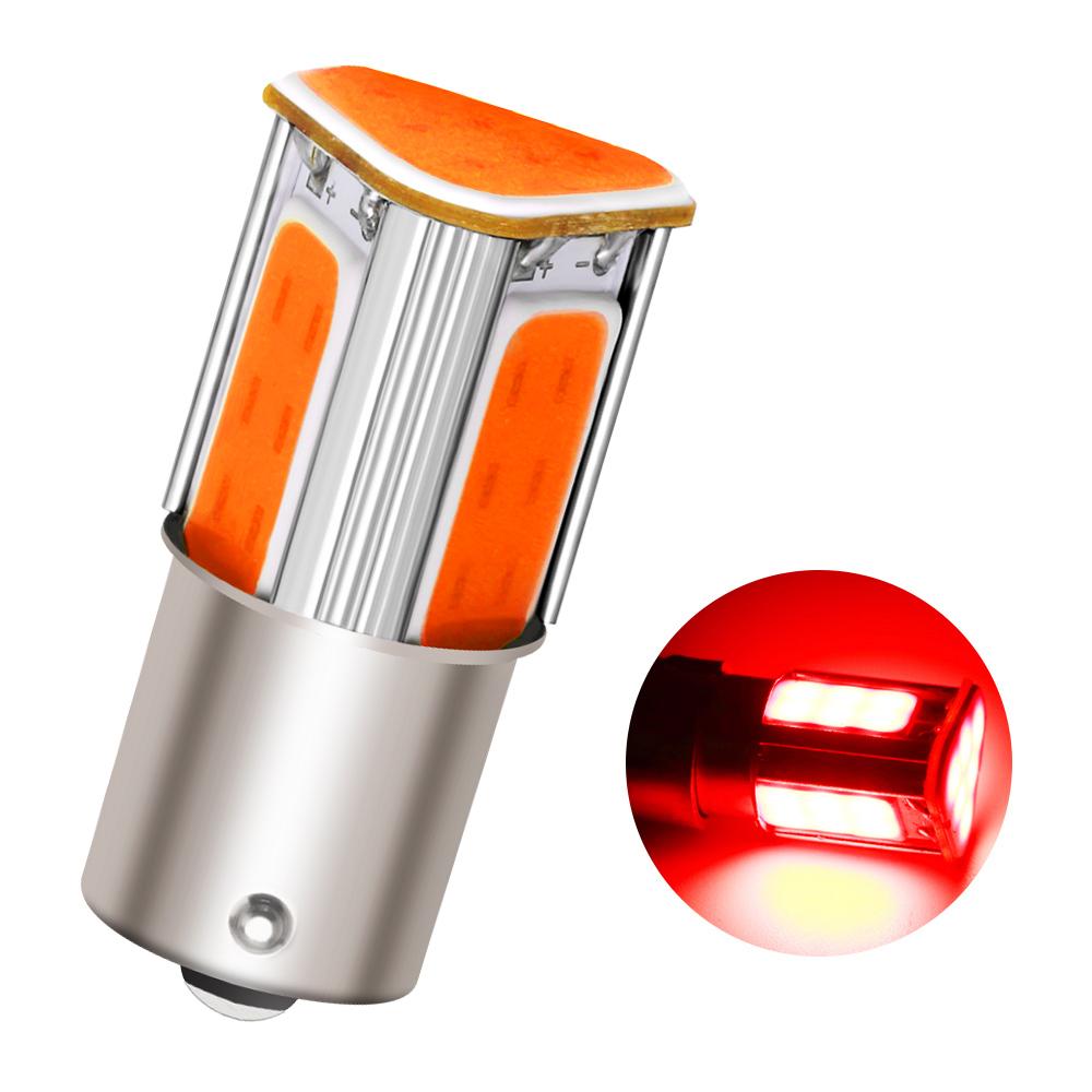 1 x weiße COB-LED mit zwei Kontakten, 1157 bay15d p21/5 W, Auto-LED-Blinkerleuchte, 1156 ba15s p21w, automatische Bremsleuchte, 12 V, rote, gelbe Diode