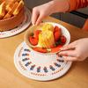 Handwoven Cotton Rope Placemat with Original Print Heat-Resistant Non-Slip Round Table Mat Decorative Kitchen Dining Accessory.
