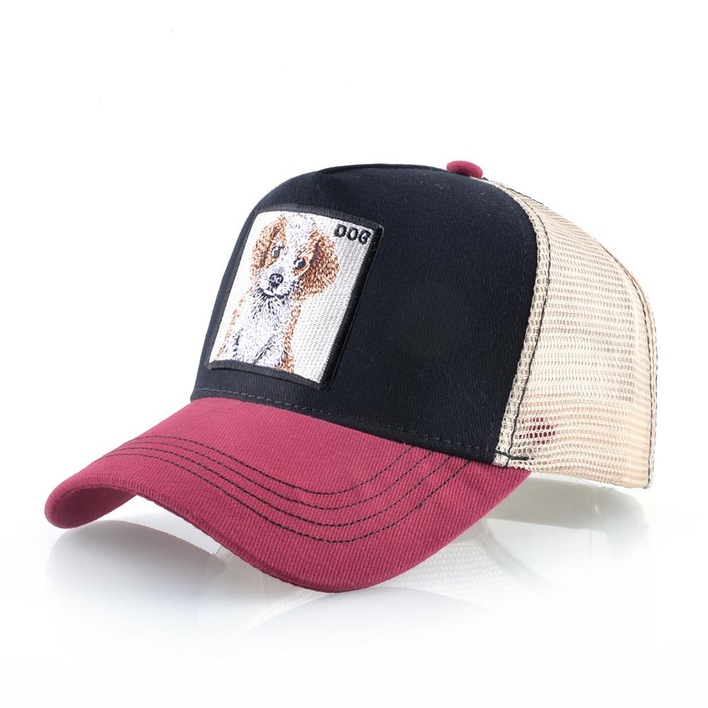Trucker Fashionable Trendy Caps With Embroidery Animals Patch Four Seasons Adjustable Snapback Baseball Cap For Men Women Adjustable Visor Hat