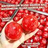Soft Watermelon Slush Squeeze Ball DIY Handmade Squishy Toy Squeeze Ball Make Crunchy Sound Relaxing Fidget Stress Toy