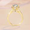 Fine Jewelry Flower Shape GRA Certificate 1Ct VVs1 Moissanite S925 Sterling Silver Gold Plated Engagement Wedding Ring for Women