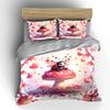 Ladybug Mushroom Romantic Decor Set Soft Comfortable Duvet Cover Bedding Set Included 1*Duvet Cover & 2*Pillowcases, Gift