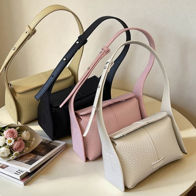 Lychee Metal Clip Crossbody Bag Women's Shoulder Bag