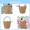 Toddler Straw Baskets For Girls And Boys With Cute Butterfly Detail For Day Trips