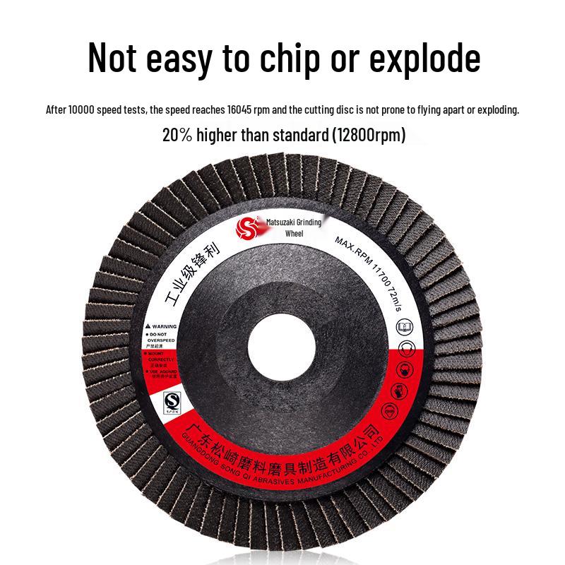 Thickened Flap Disc: Stainless Steel Grinding & Polishing Disc for 100 Angle Grinder – Plastic Cover & Flap Wheel Cutting Disc