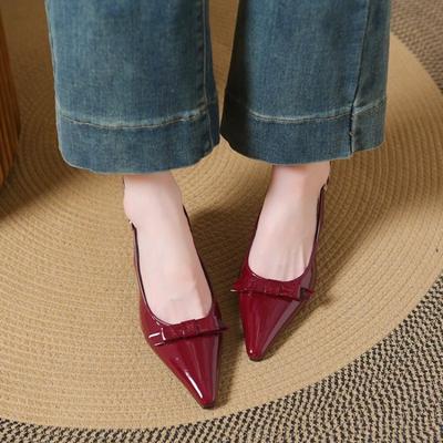 2025 neue Damen Designer High Heels - modische Schleife, sexy Riemchenschuhe, elegant spitz zulaufend, lässige Sandalen mit dünnem Absatz