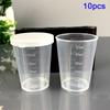 Measuring Cups With White Lids Cap 10pcs Container