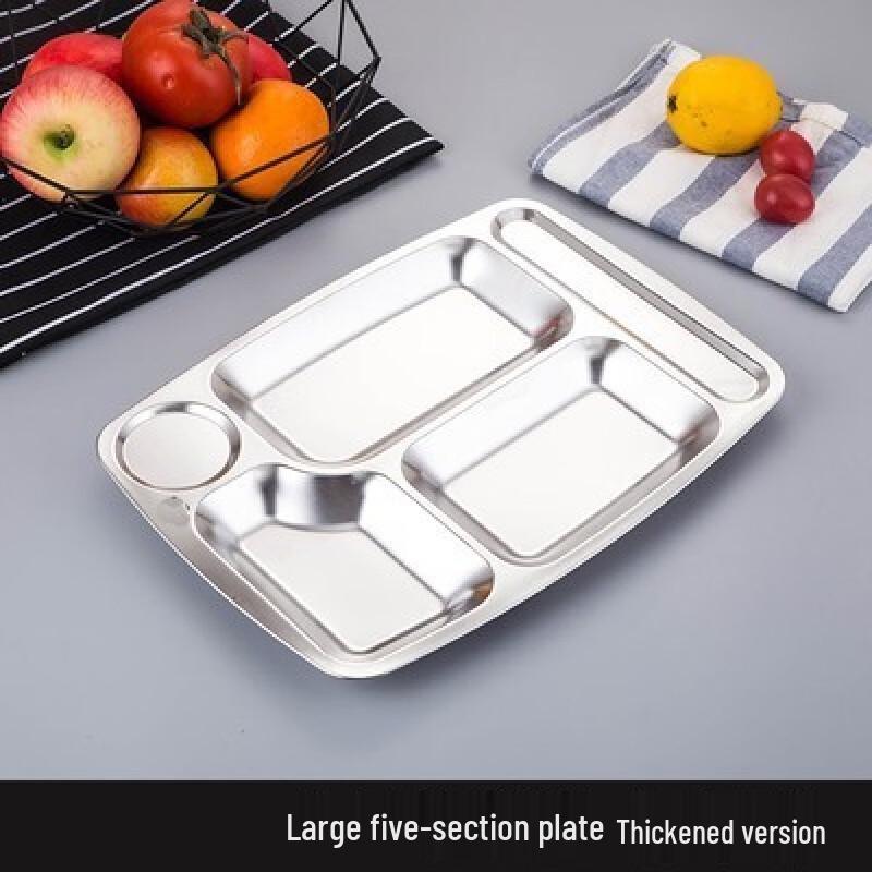 Morona 304 Stainless Steel 5-Compartment Canteen Tray