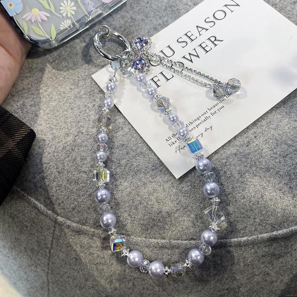 High Luxury Rhinestone Phone Straps Bow Pendant Rhinestone Phone Rope Girls New Year Gift