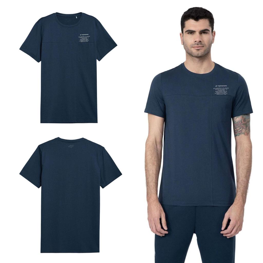 Herren 4F Navy T-Shirt 4FSS23TTSHM299 L