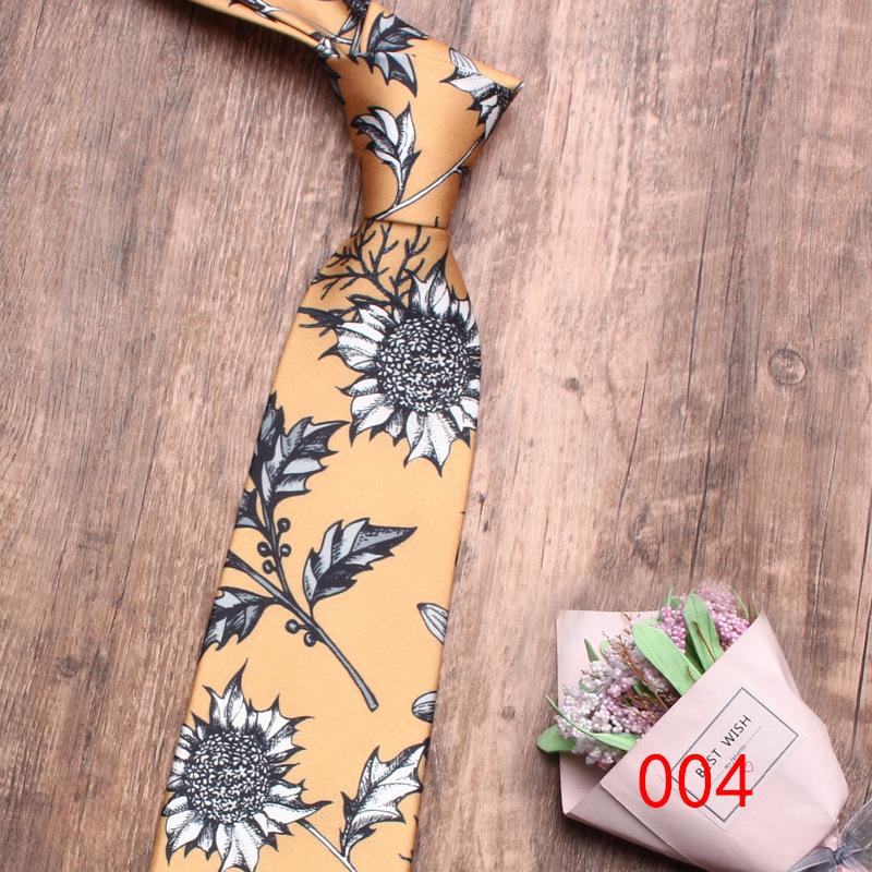 Rael Men'S Tie Business Dress 8Cm Printed Polyester Tie, Flower Casual Professional Tie