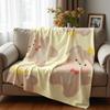 Crowned Blush Bear Soft Flannel Blanket Breathable Warm Throw for Office Car Sofa Kids Room Birthday Xmas Gift