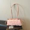 Casual Bag - Cute Flower Shoulder Bag with Underarm Strap - Retro Texture Handbag