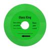 Glass King Cutting Disc for Wine Bottles, Stone, Tiles, Jade; Diamond Grit Blade for Angle Grinders, Edge-Free Design