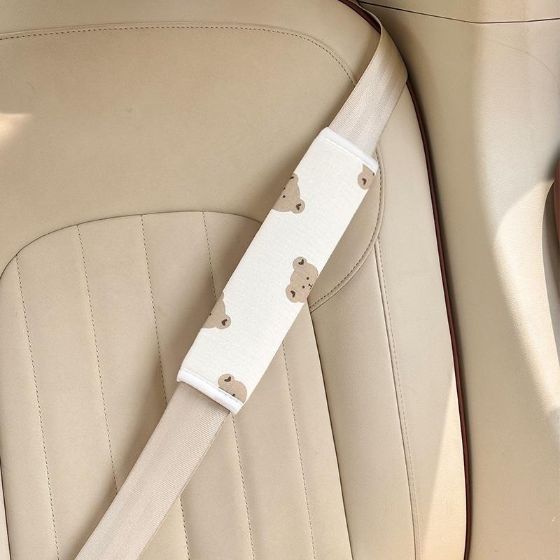 Cute Cartoon Adjustable Car Seat Belt Shoulder Pad Anti Strangulation For Children