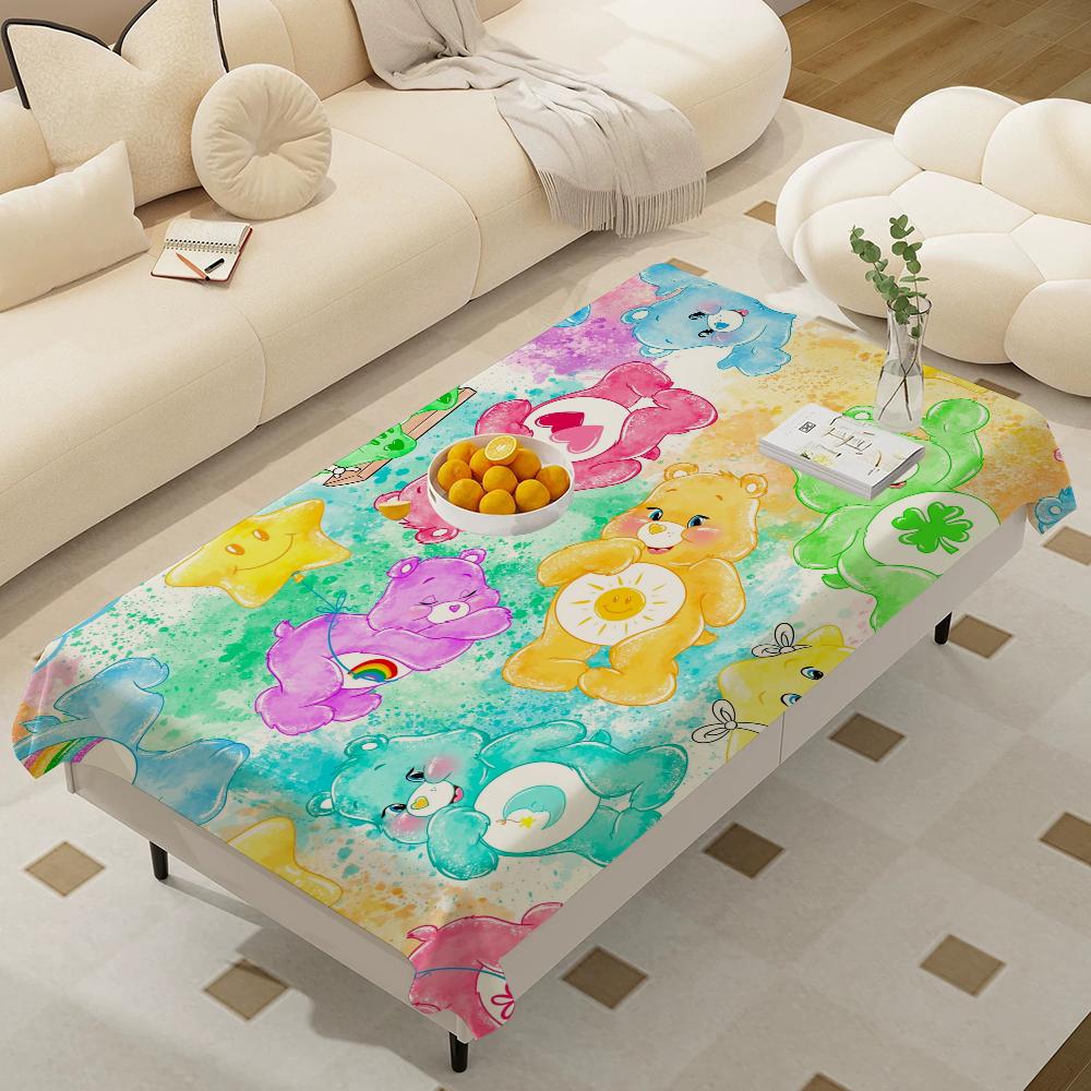 C-Care-B-Bears Tovaglia Rettangolare Decorazione Tavola Riutilizzabile Impermeabile Tessuto per Tavolo da Cucina e Sala da Pranzo Decorazione Festa Festiva